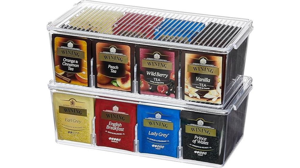 stackable tea bag organizer