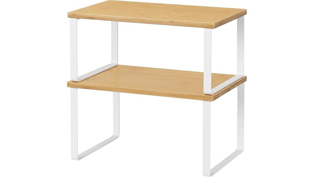 stackable white cabinet organizer