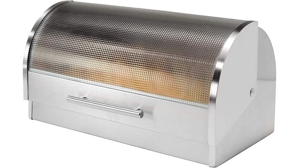 stainless steel bread box