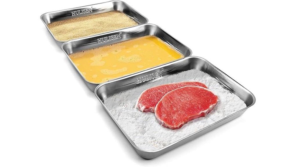 stainless steel breading trays