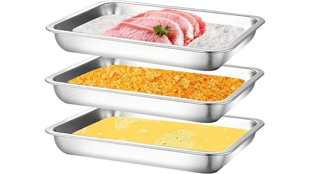 stainless steel breading trays