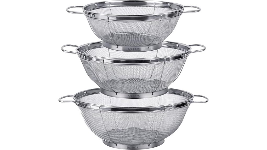 stainless steel colander set