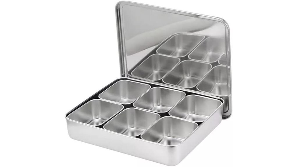 stainless steel compartment container