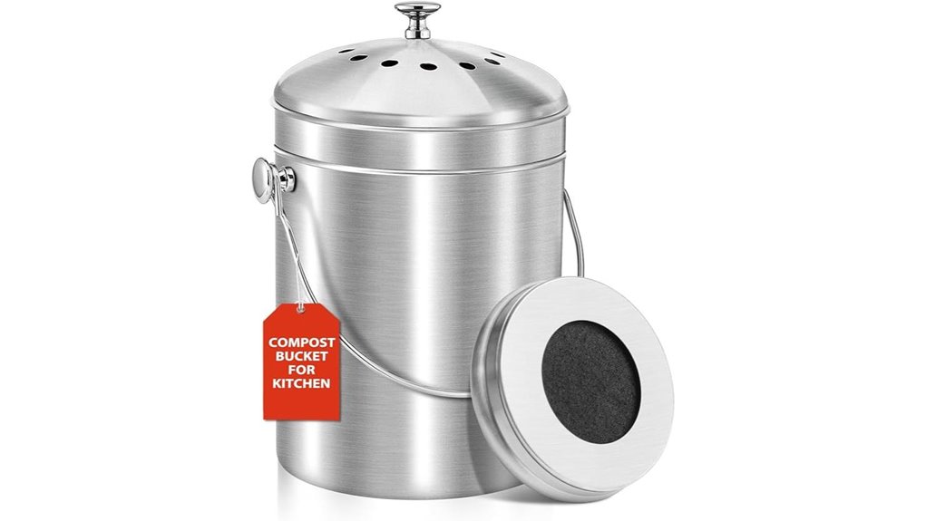 stainless steel compost bucket