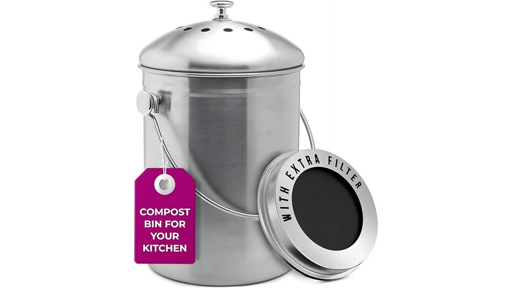 stainless steel composting bin