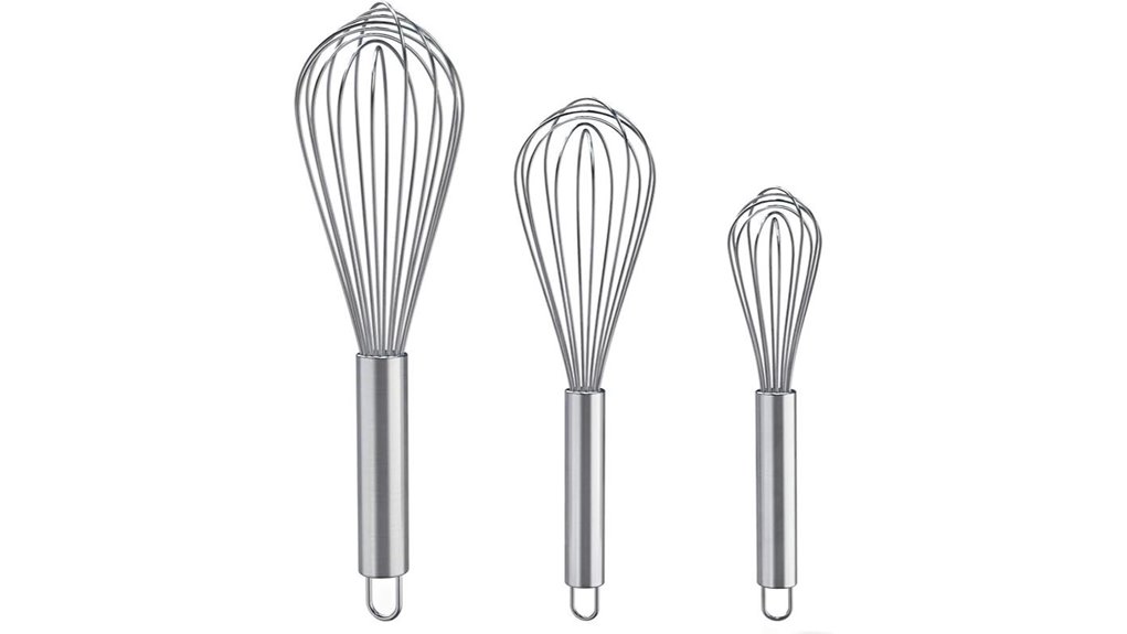 stainless steel cooking whisks