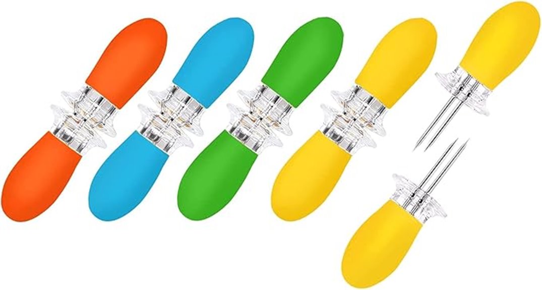 stainless steel corn cob holders