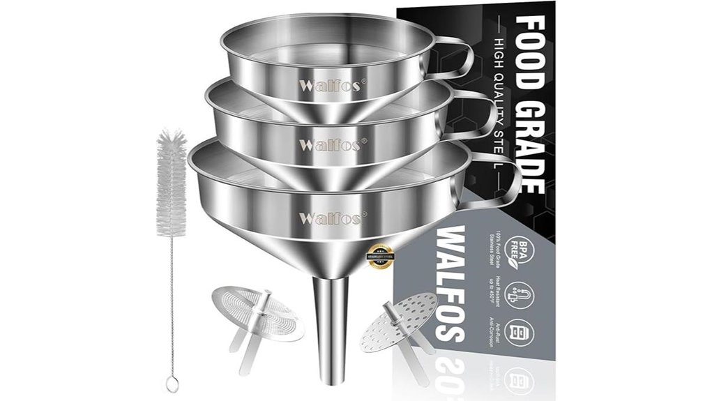stainless steel funnel set