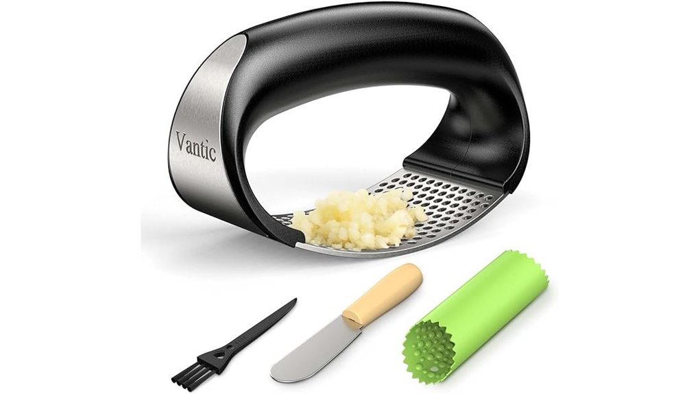 stainless steel garlic press