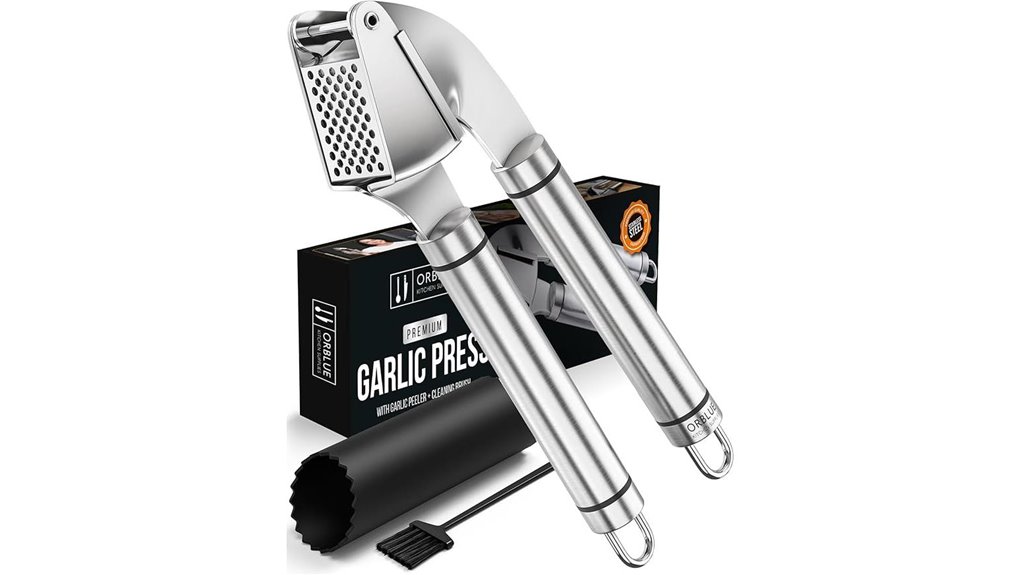 stainless steel garlic press
