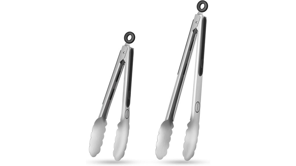 stainless steel kitchen tongs