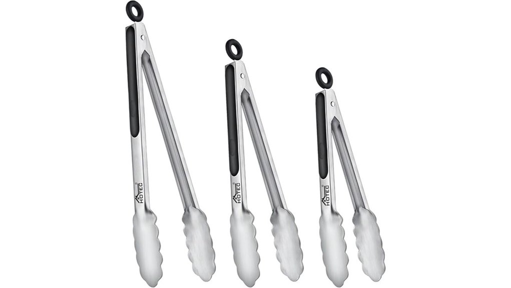 stainless steel kitchen tongs