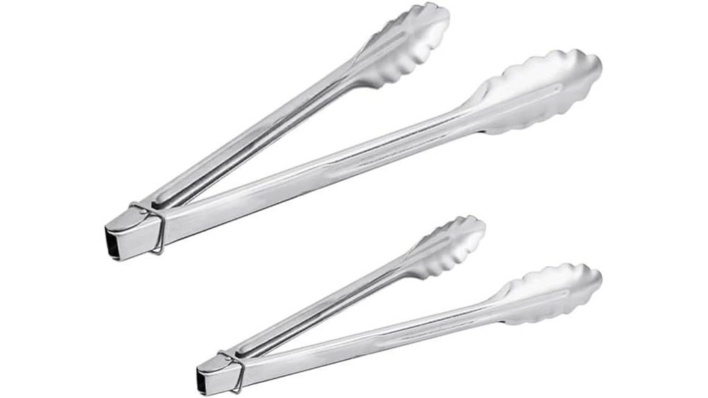 stainless steel kitchen tongs