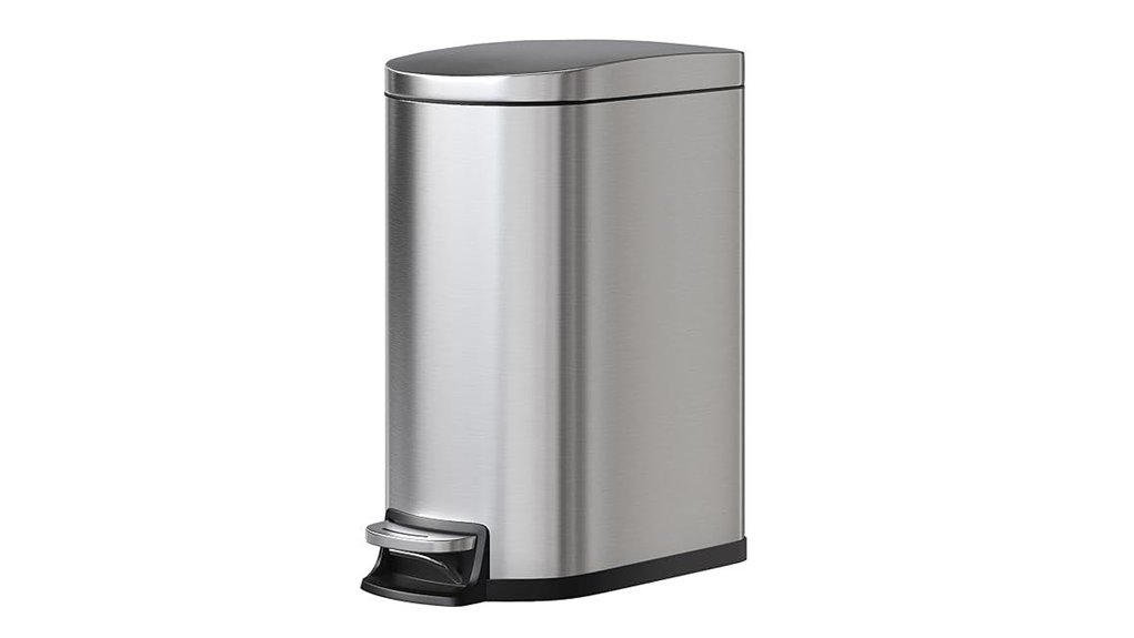 stainless steel kitchen trashcan