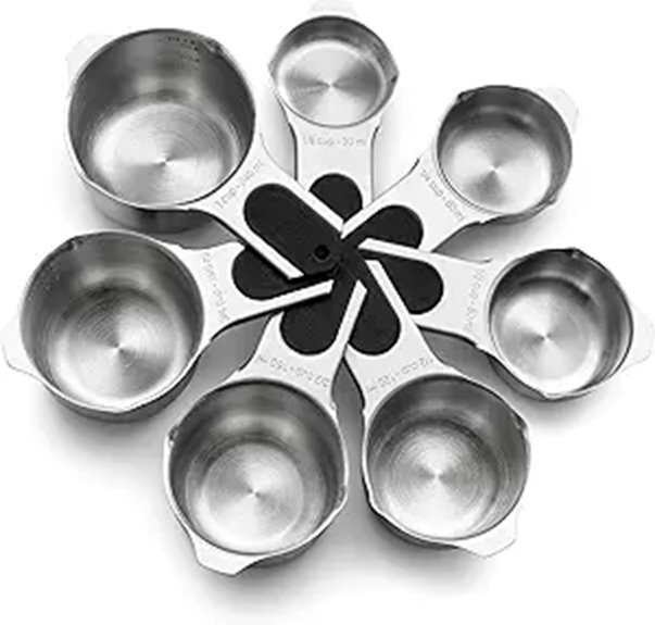 stainless steel measuring cups