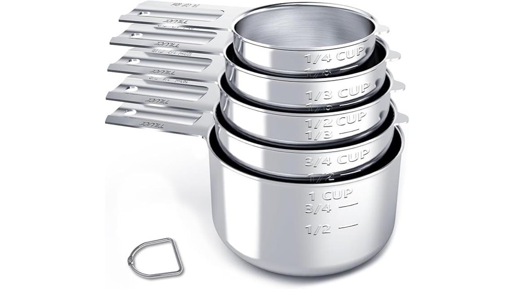 stainless steel measuring cups