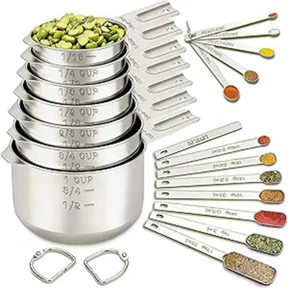 stainless steel measuring set