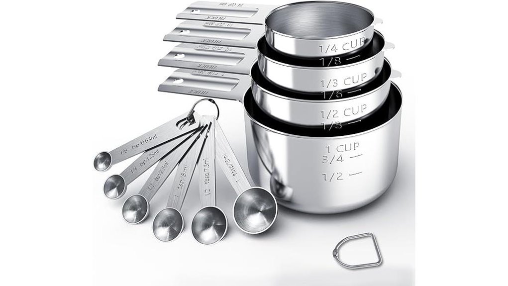 stainless steel measuring set