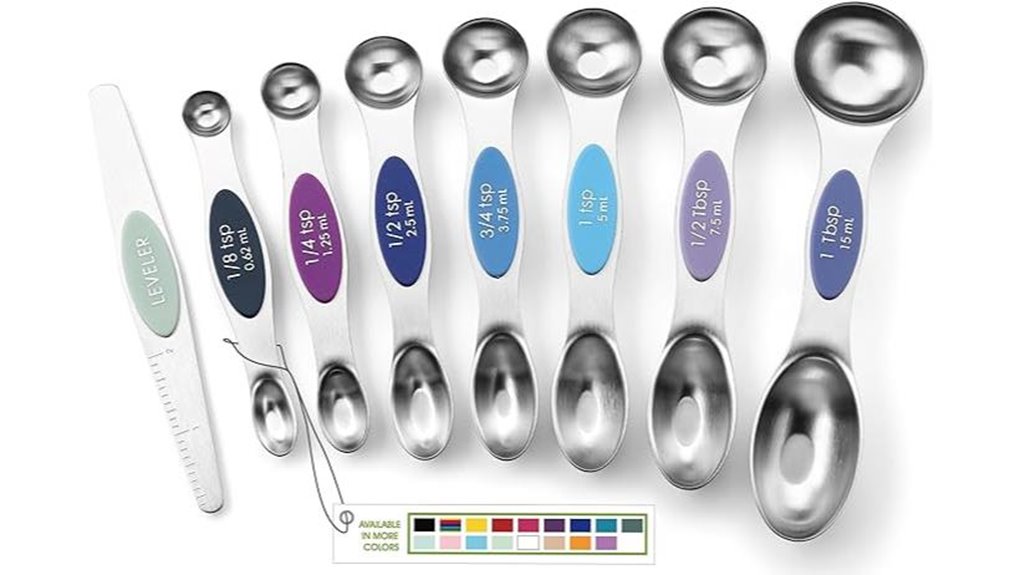 stainless steel measuring spoons