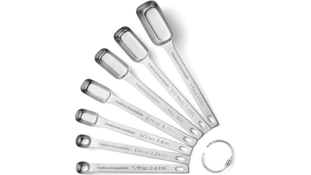 stainless steel measuring spoons