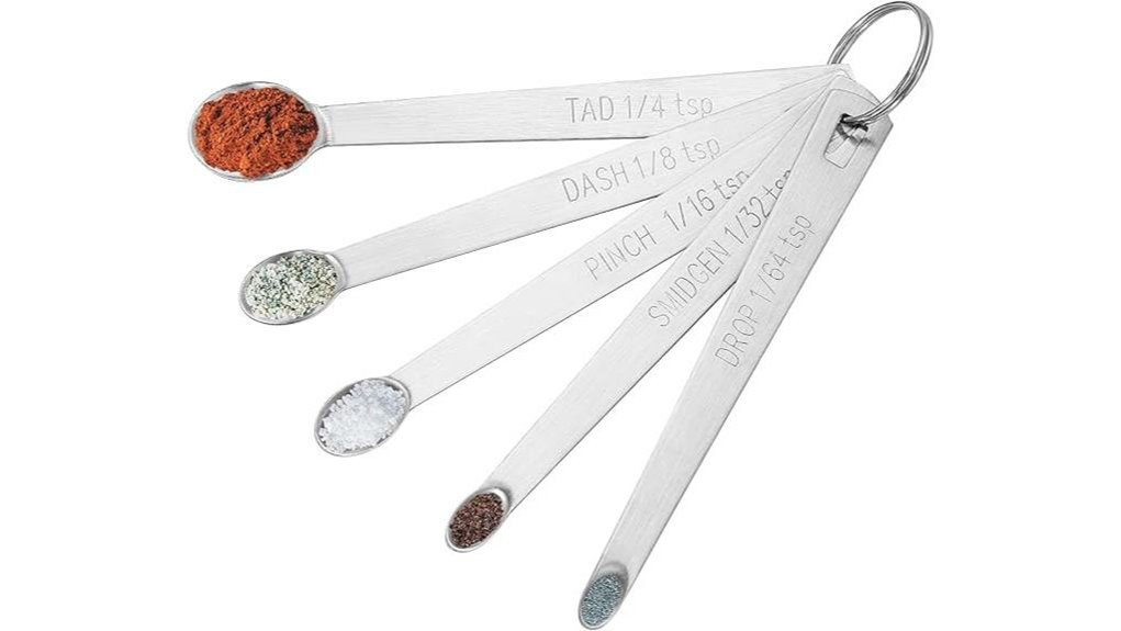 stainless steel measuring spoons