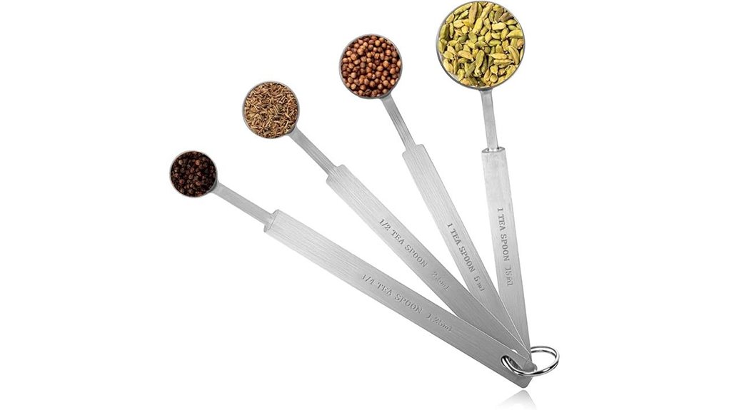 stainless steel measuring spoons