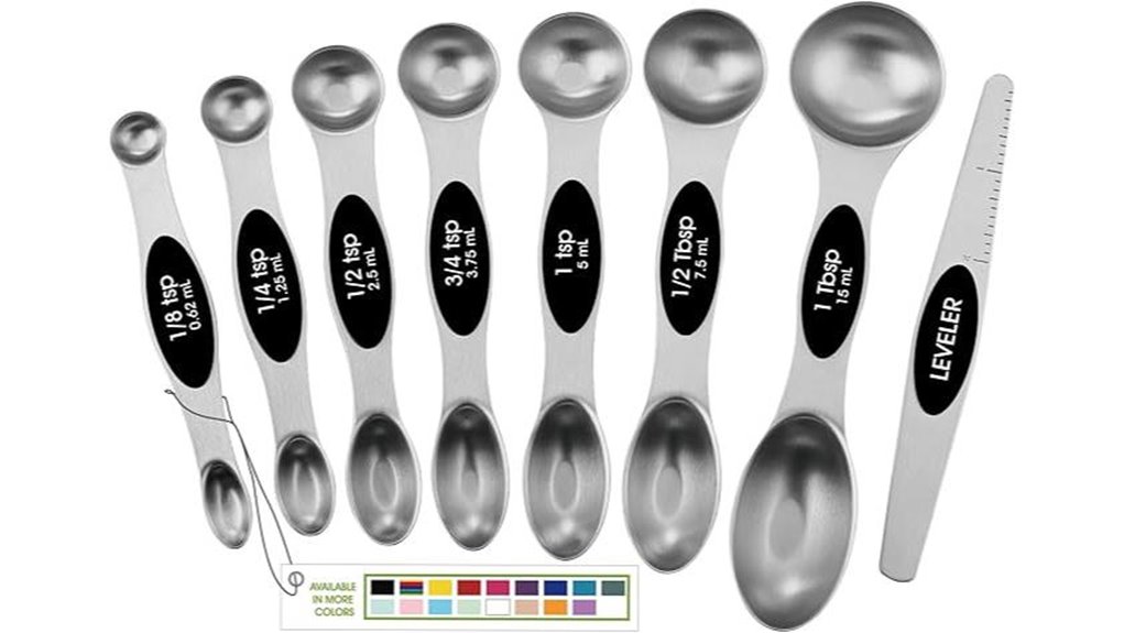 stainless steel measuring spoons