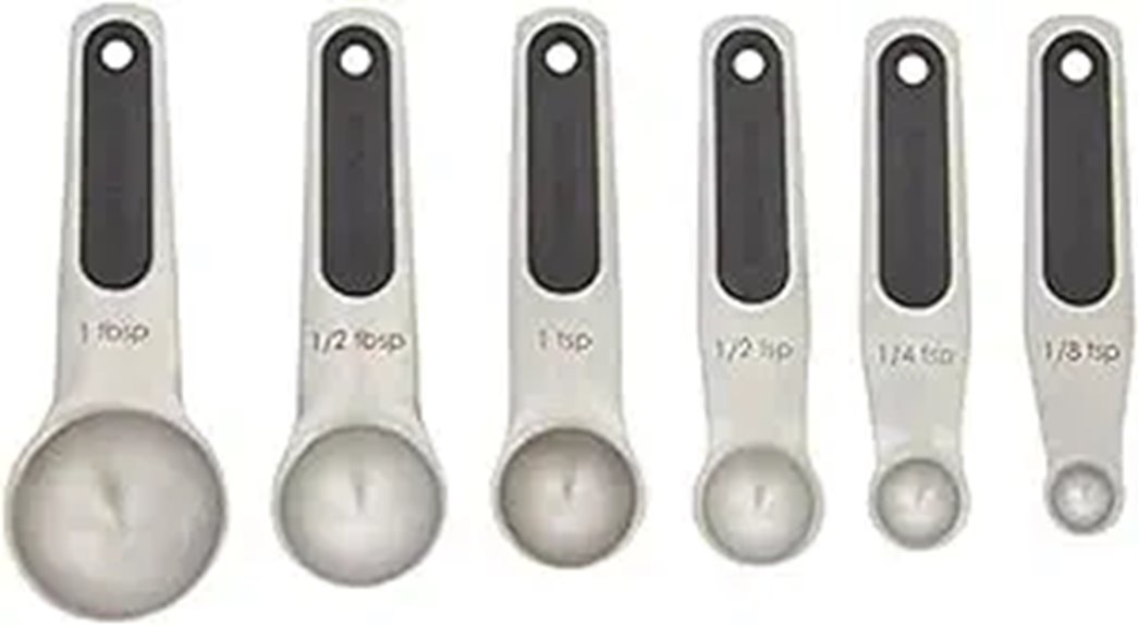stainless steel measuring spoons