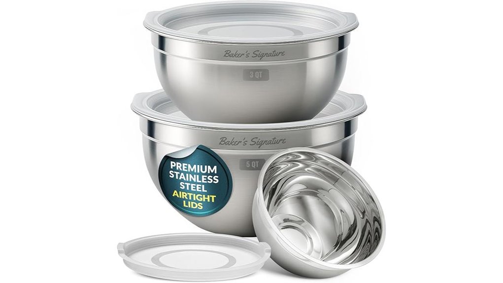 stainless steel mixing bowls