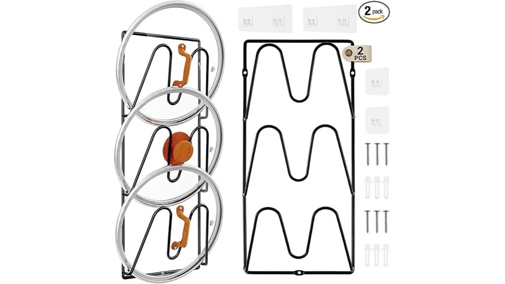 stainless steel pot lid organizer