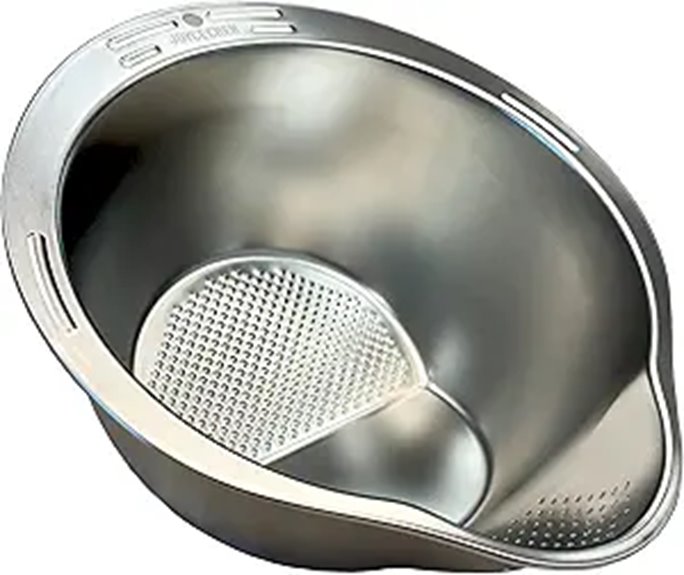 stainless steel rice colander
