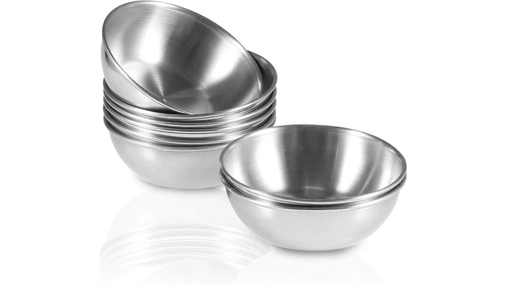 stainless steel sauce dishes