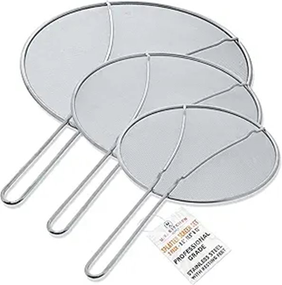 stainless steel splatter screen