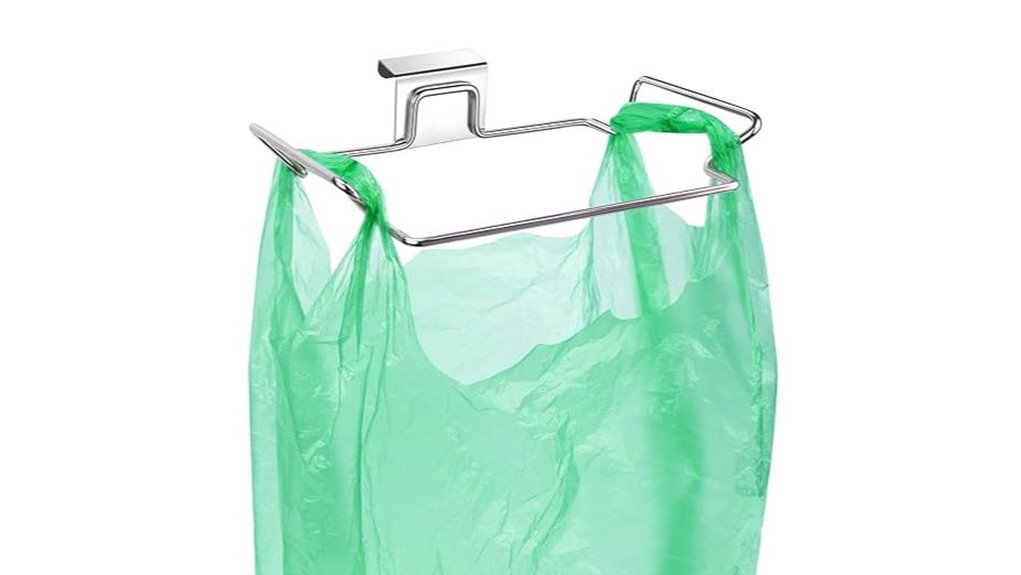 stainless steel trash bag holder
