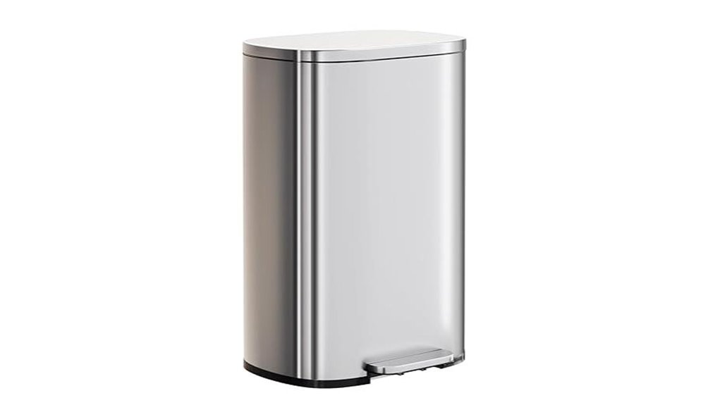 stainless steel trash can