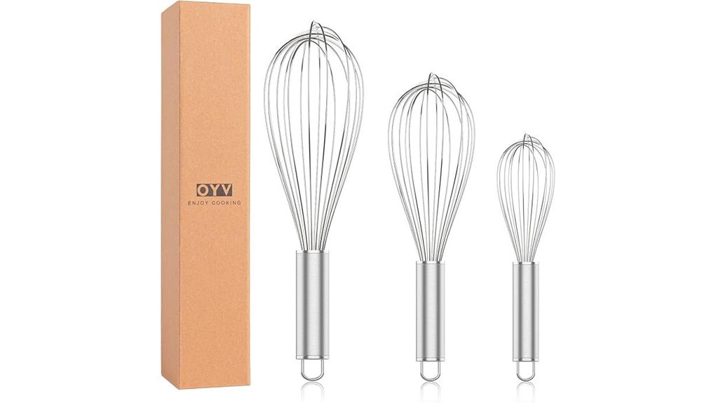 stainless steel whisk set