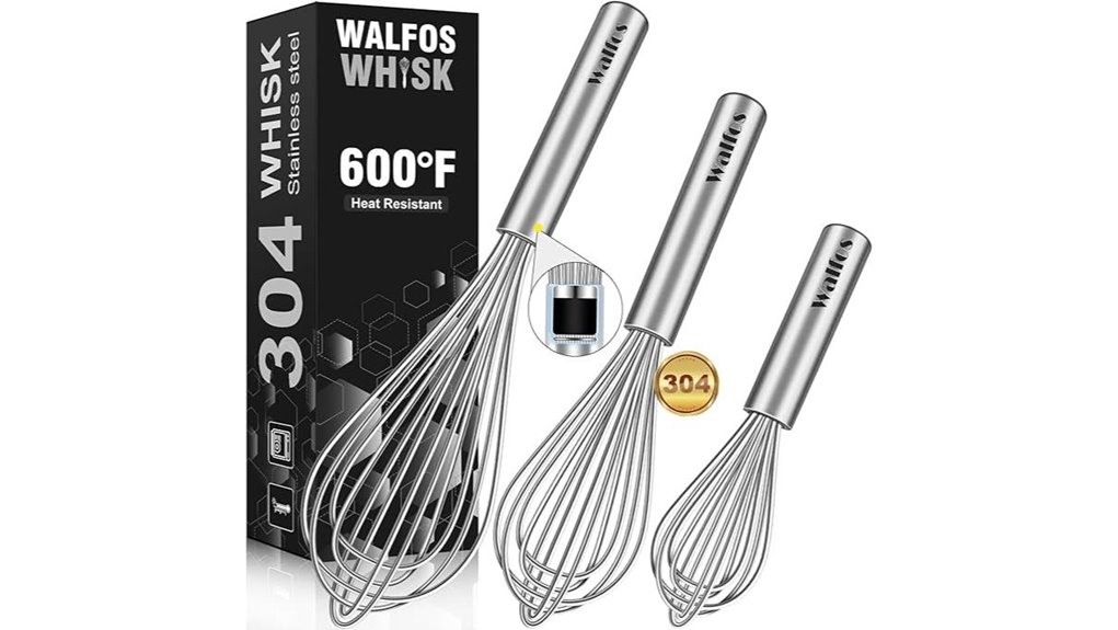 stainless steel whisk set