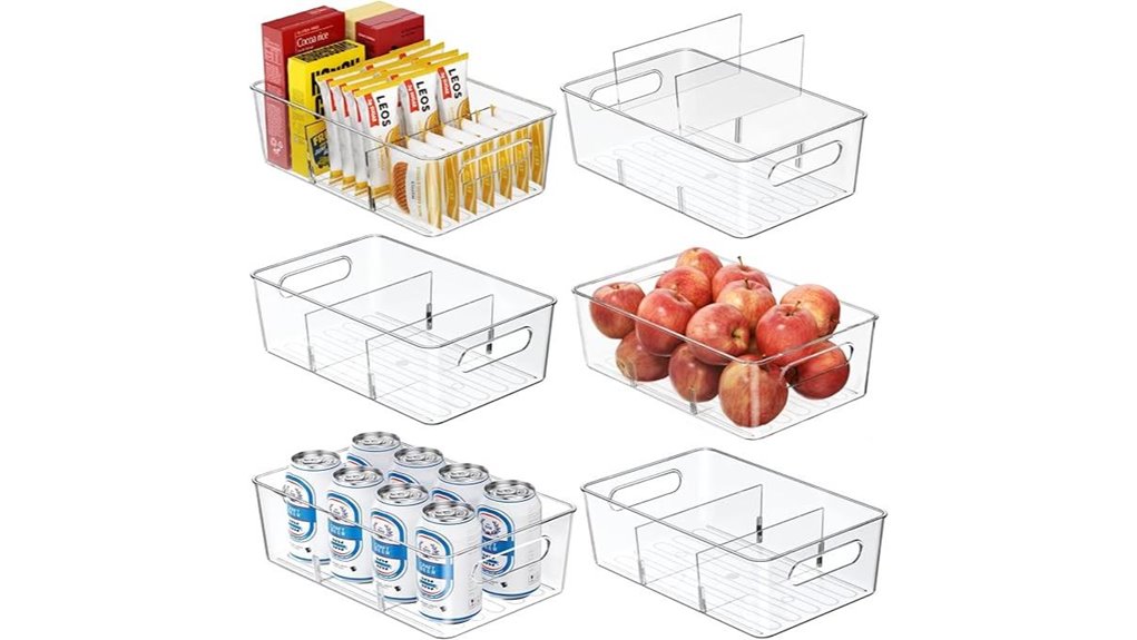 storage containers with dividers