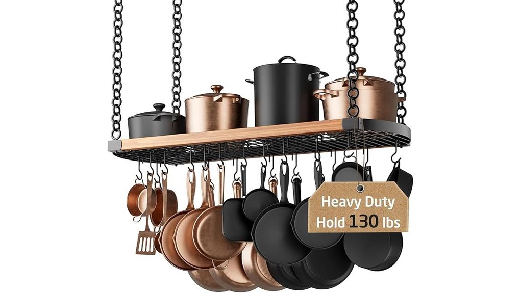 sturdy ceiling pot rack