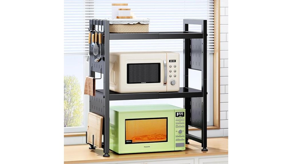 sturdy microwave rack design