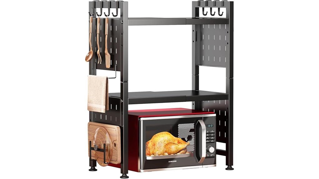 sturdy microwave stand organizer