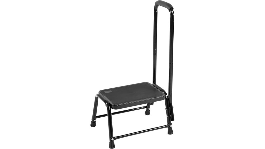 sturdy step stool black