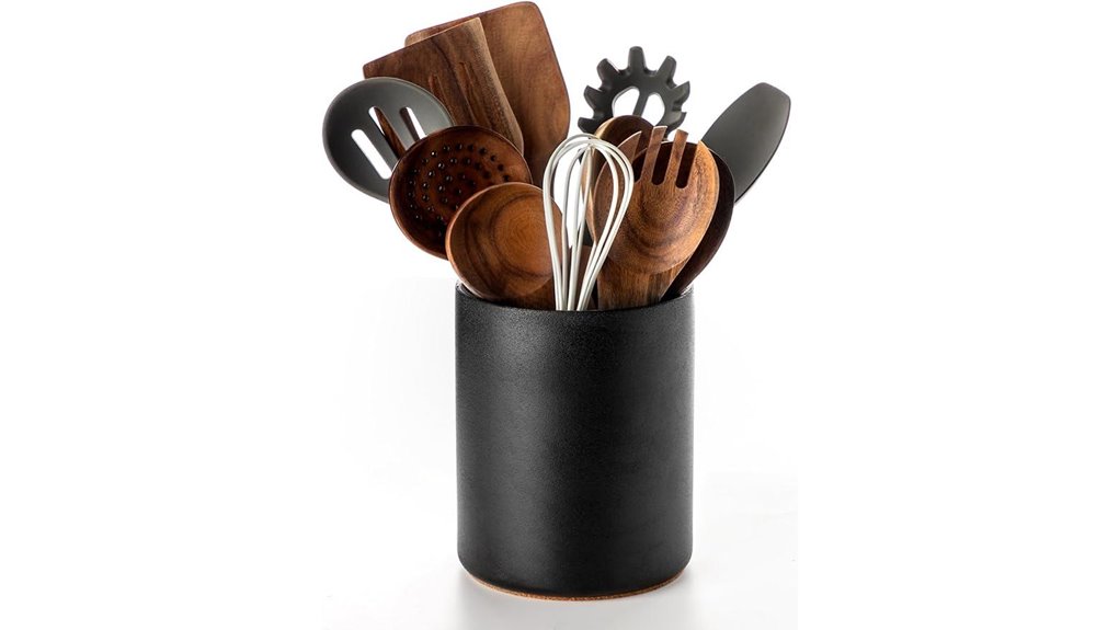 stylish black ceramic holder