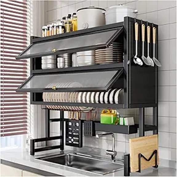 stylish black two tier rack