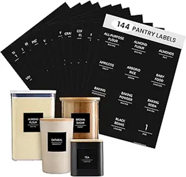 stylish kitchen organization stickers