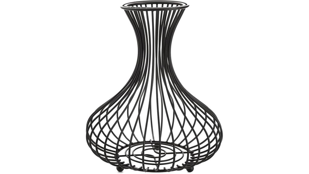 stylish metal wine display