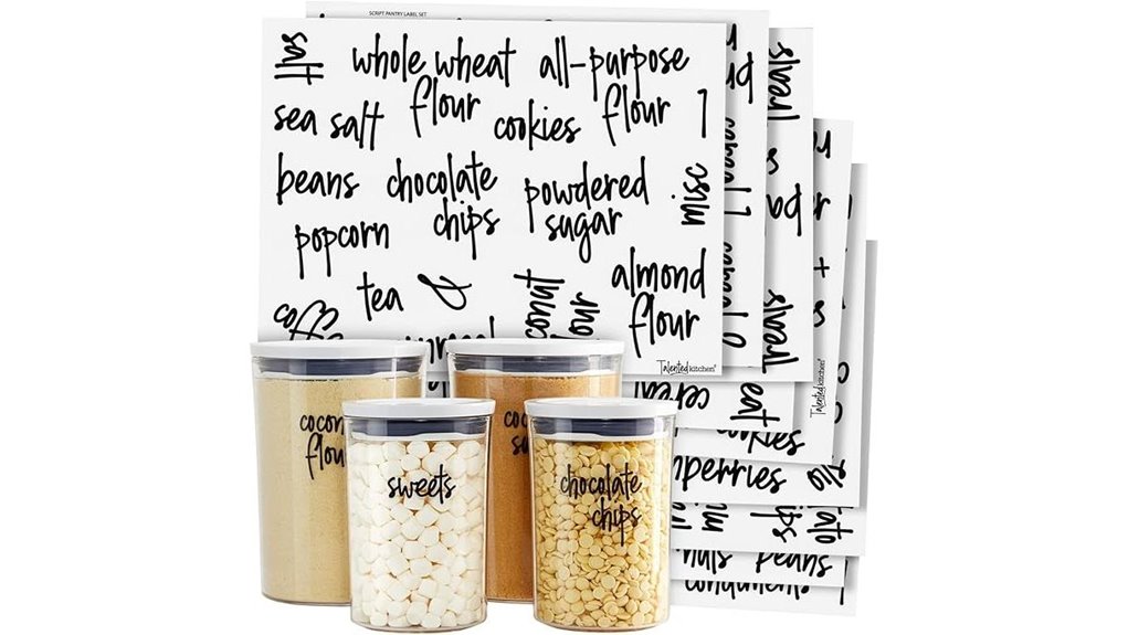 stylish pantry organization labels