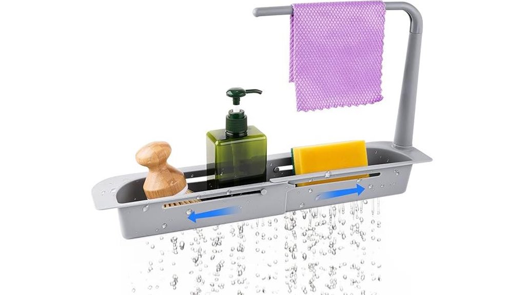 telescopic sink organizer hanger