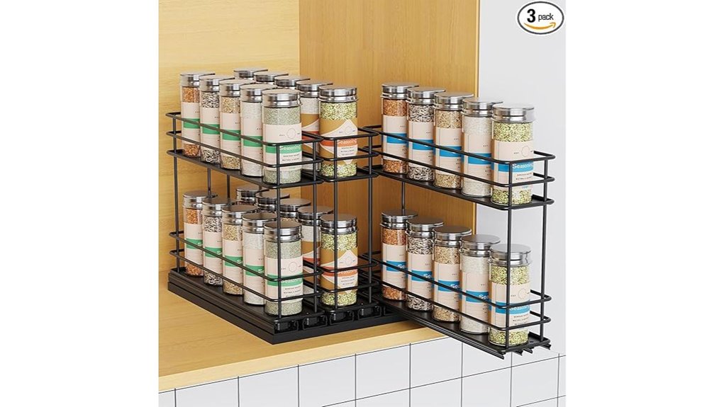 three drawer spice organizer