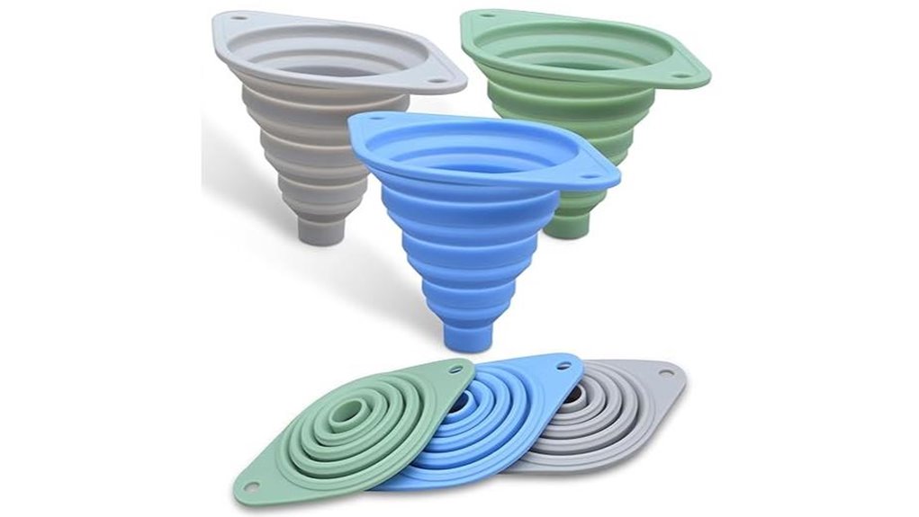 three piece kitchen funnel set